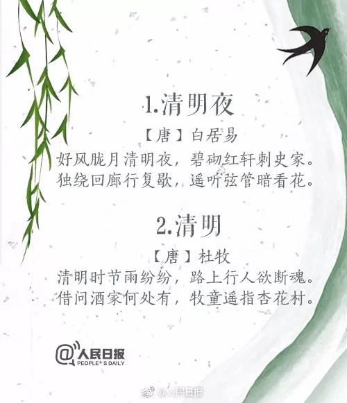 你只会 “清明时节雨纷纷” ?这20首清明诗词,每一篇都是经典!(图2) 你只会 “清明时节雨纷纷” ?这20首清明诗词,每一篇都是经典!(图2)