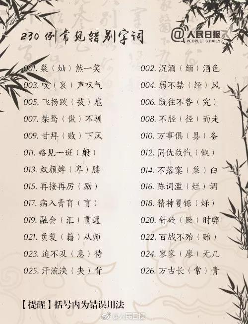 众优教育:这230个常见的知识性错误,你犯了几个?(图2) 众优教育:这230个常见的知识性错误,你犯了几个?(图2)