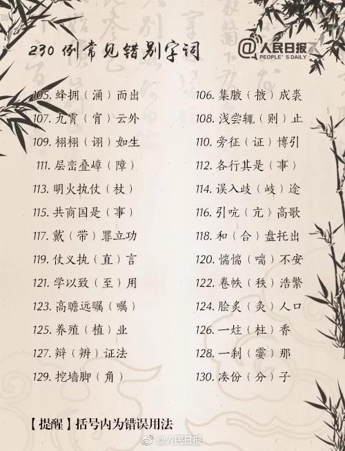 众优教育:这230个常见的知识性错误,你犯了几个?(图6) 众优教育:这230个常见的知识性错误,你犯了几个?(图6)