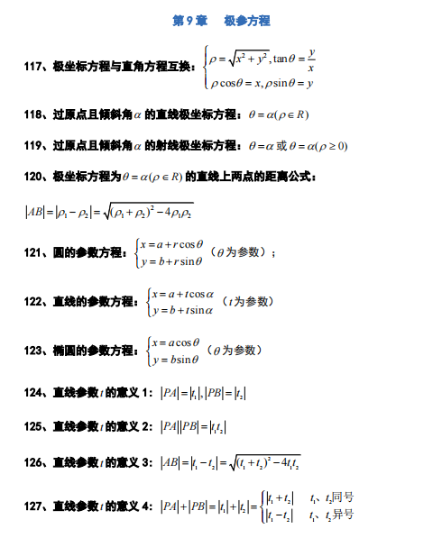 高中数学怎么学？如何提分？牢记这127个常用解题公式及结论，考试直接用！(图12)