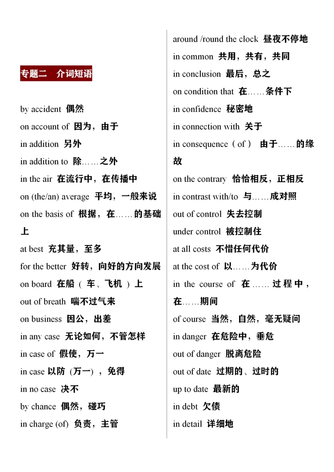 【高中英语】核心短语归类记忆，中等生务必收藏！(图10)