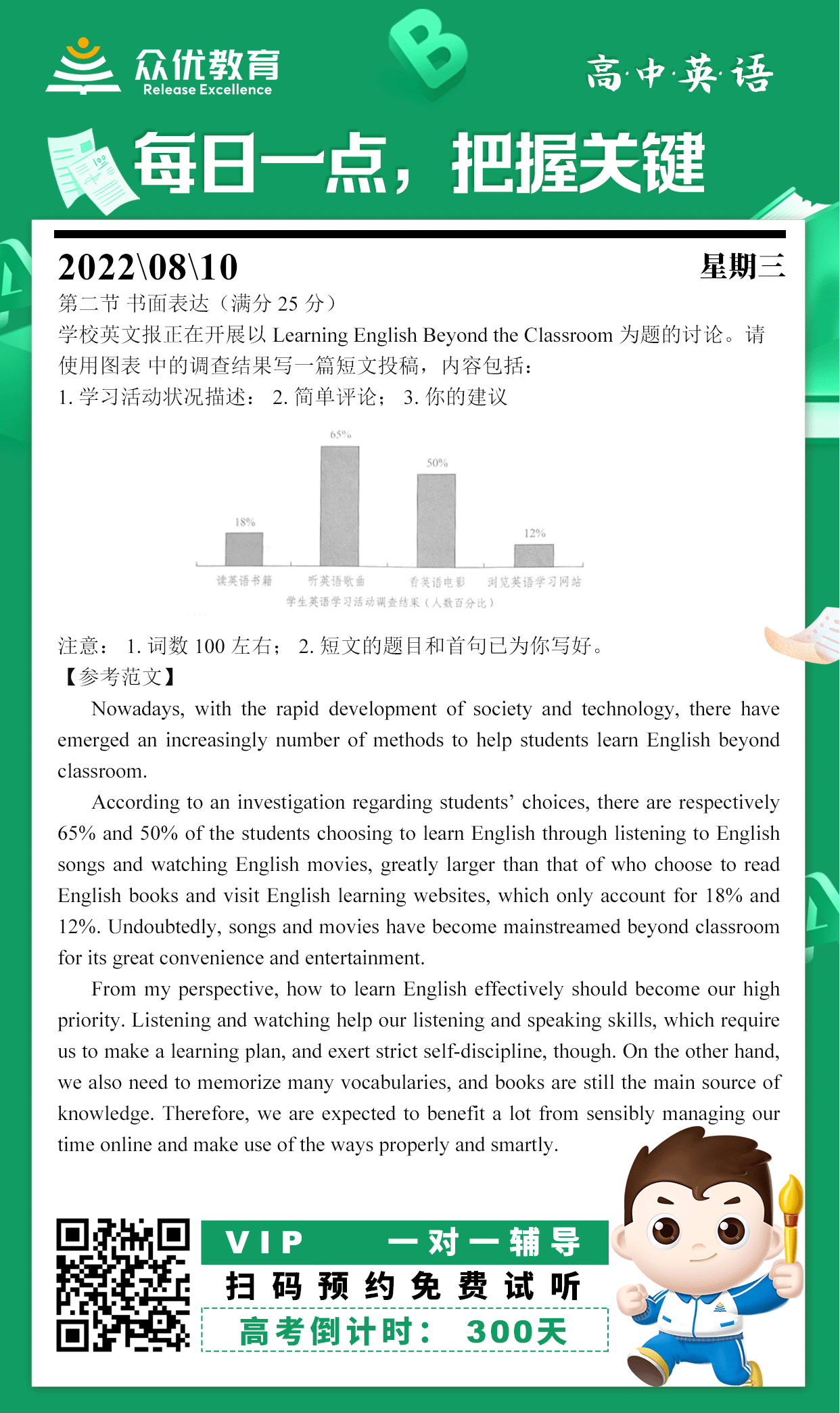 【高中英语】2022 · 河南卷：书面表达(图1)