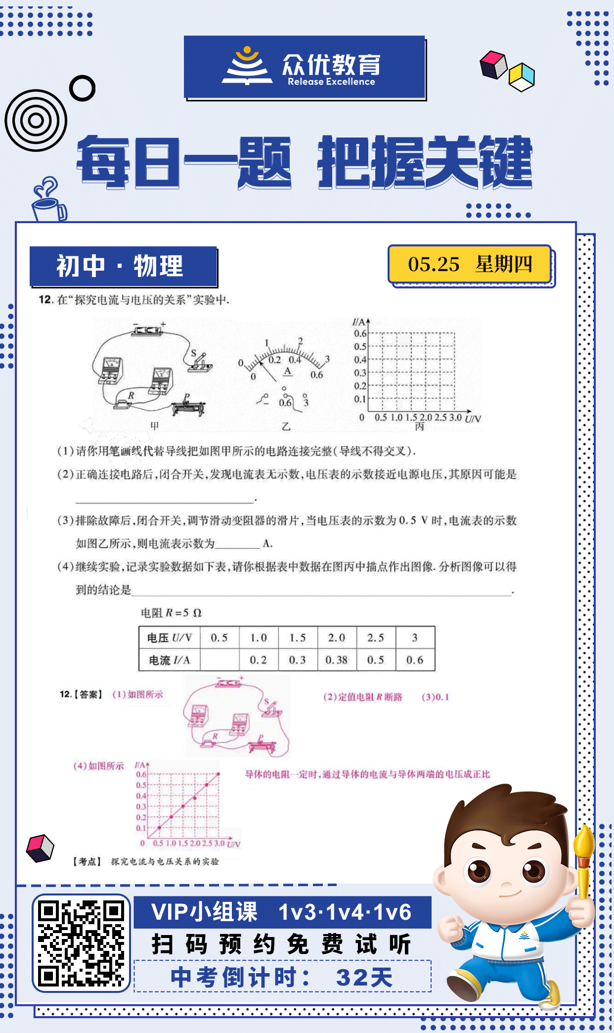 【中考倒计时·32天】物理专练：探究电流与电压的关系(图1)